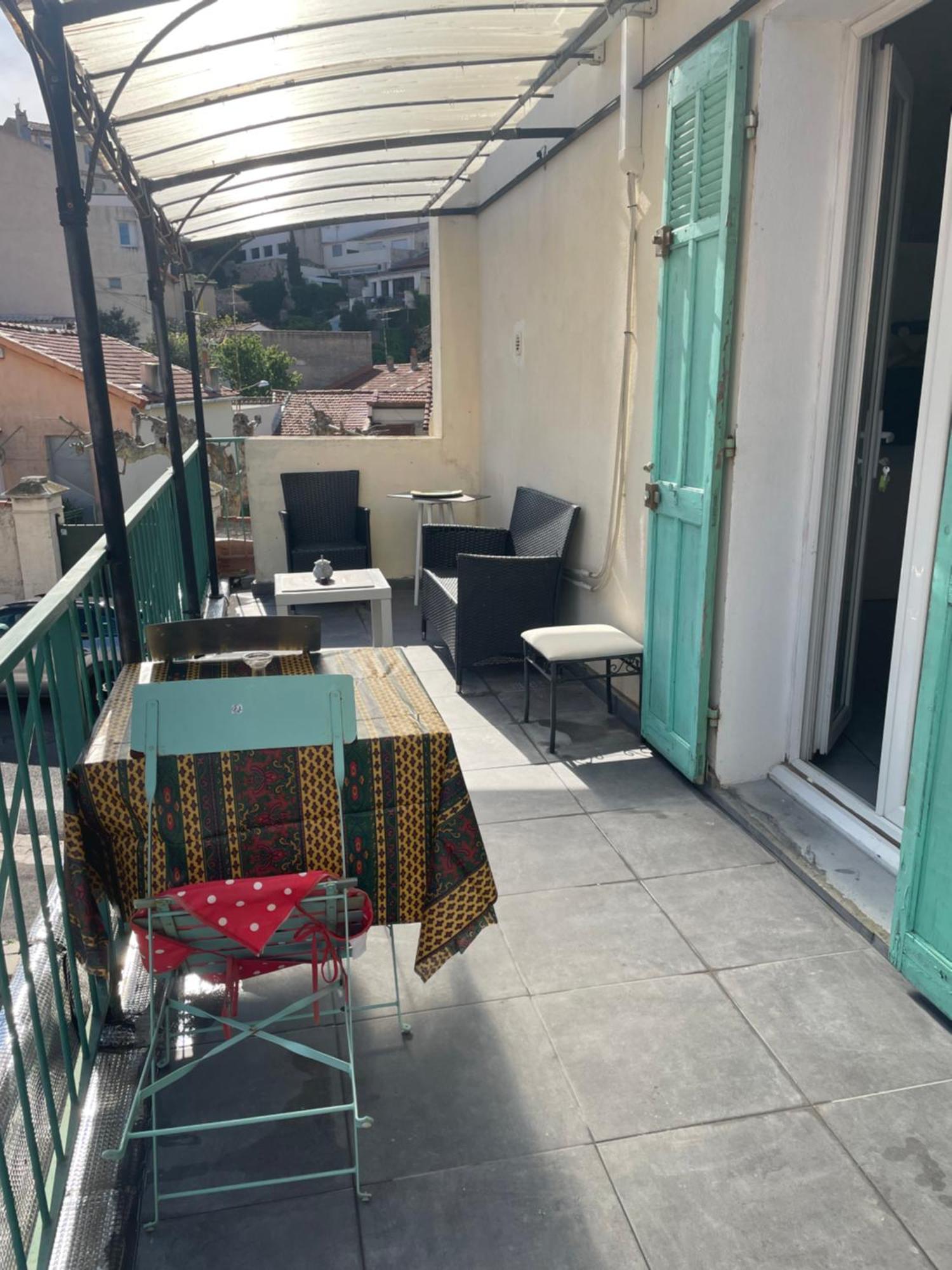 Stud Terras Ville Corniche 2 Pers Stat Gratuit Rue Modif Suivt Possib Et Accord Exclusif Marseille Exteriör bild